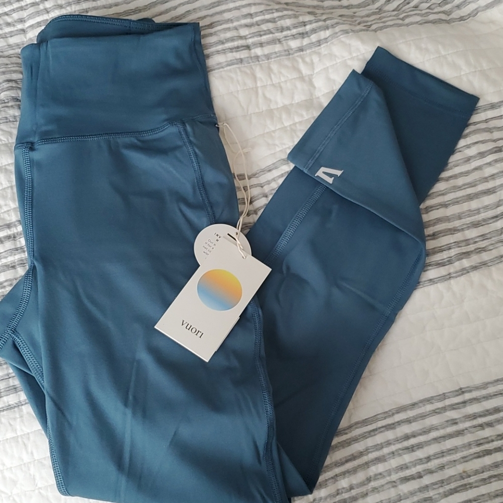 Vuori Pace High Rise Leggings Tide Blue